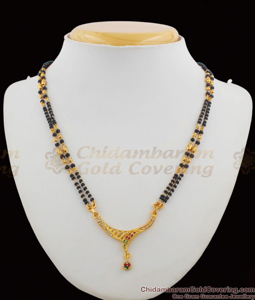 Latest short black beads chain deals designs